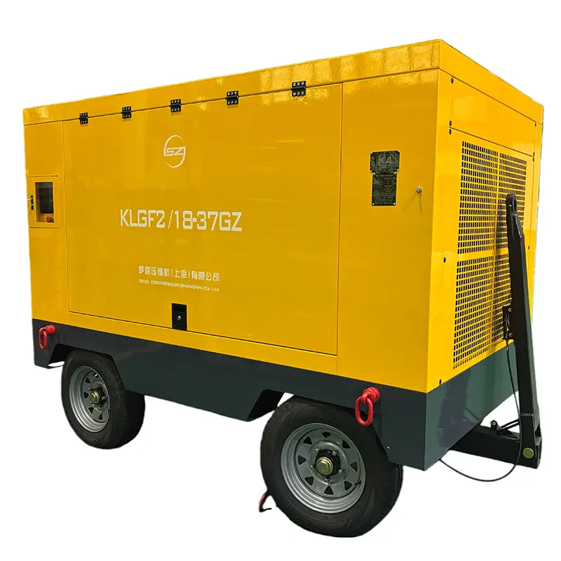 Tragbarer Luftkompressor mit Dieselmotor