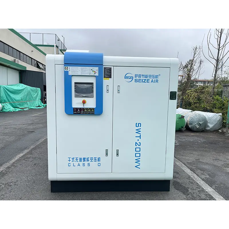 Nachhaltiger und stabiler trockener, ölfreier PM VSD-Schraubenluftkompressor Nachhaltiger und stabiler trockener, ölfreier PM VSD-Schraubenluftkompressor